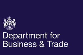 Department for Business and Trade blue logo