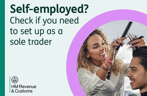 HMRC poster for self employed tax checker